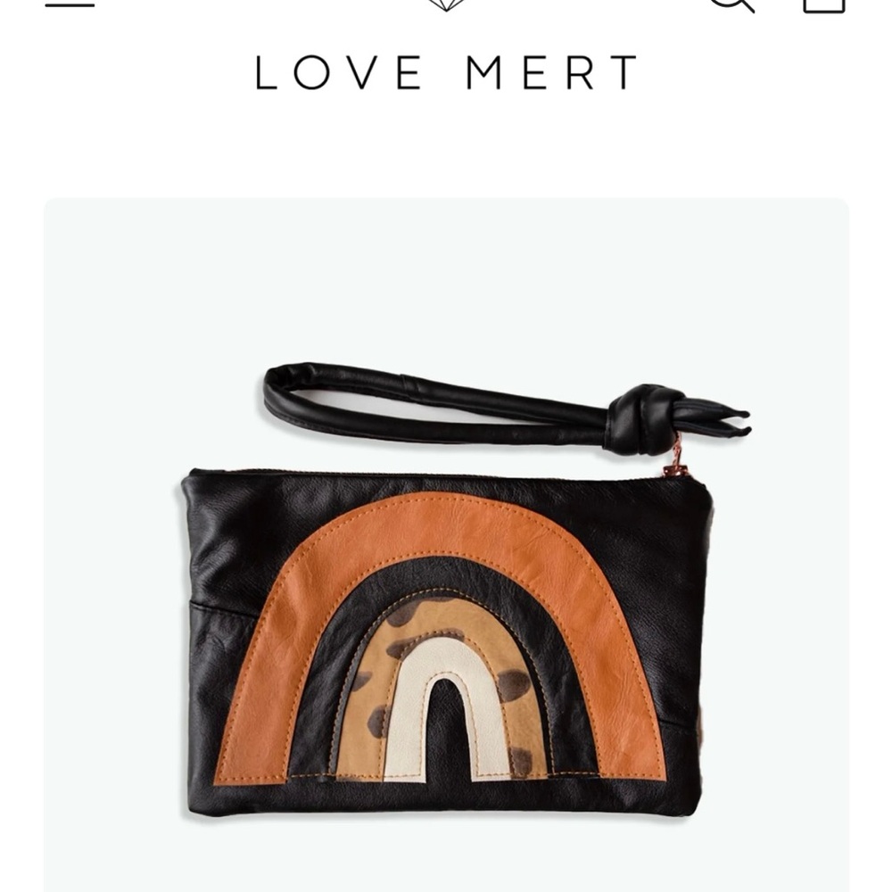 Love Mert Black and Brown Wristlet